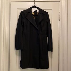 Black long raincoat